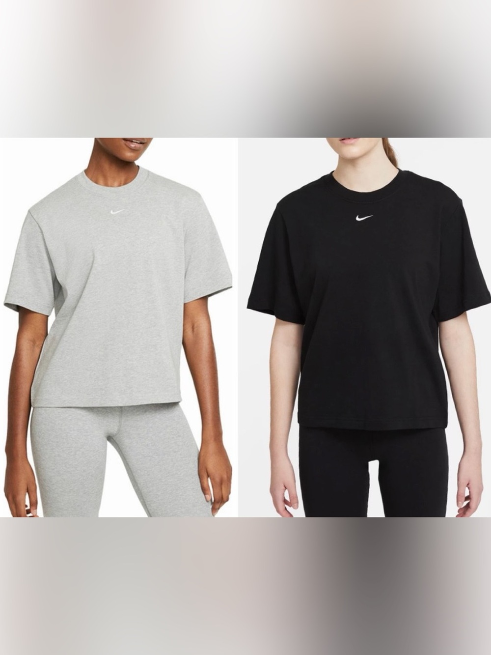 Women’s Nike Sportswear Essentials Boxy Tee Crewneck T-Shirt Set - Size L